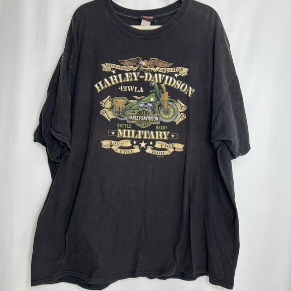 Harley Davidson men’s tee black International Libertarian 2018 size 3X - Picture 1 of 9